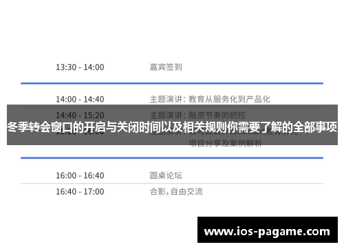 冬季转会窗口的开启与关闭时间以及相关规则你需要了解的全部事项